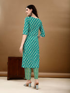Ethnic Motifs Printed Kurta With Ethnic Motifs Printed Kurta With Printed Pant & Dupatta, Multicolor - Hiral Fashion | Grocsy