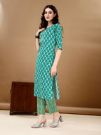 Ethnic Motifs Printed Kurta With Ethnic Motifs Printed Kurta With Printed Pant & Dupatta, Multicolor - Hiral Fashion | Grocsy