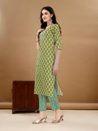 Ethnic Motifs Printed Kurta With Ethnic Motifs Printed Kurta With Printed Pant & Dupatta, Multicolor - Hiral Fashion | Grocsy