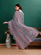 Ethnic Motifs Printed Kurta With Ethnic Motifs Printed Kurta With Printed Pant & Dupatta, Multicolor - Hiral Fashion | Grocsy