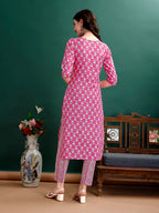 Ethnic Motifs Printed Kurta With Ethnic Motifs Printed Kurta With Printed Pant & Dupatta, Multicolor - Hiral Fashion | Grocsy