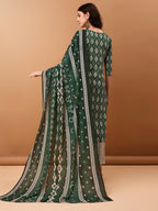 Ethnic Motifs Printed Kurta With Pant & Dupatta, Green - Hiral Fashion | Grocsy