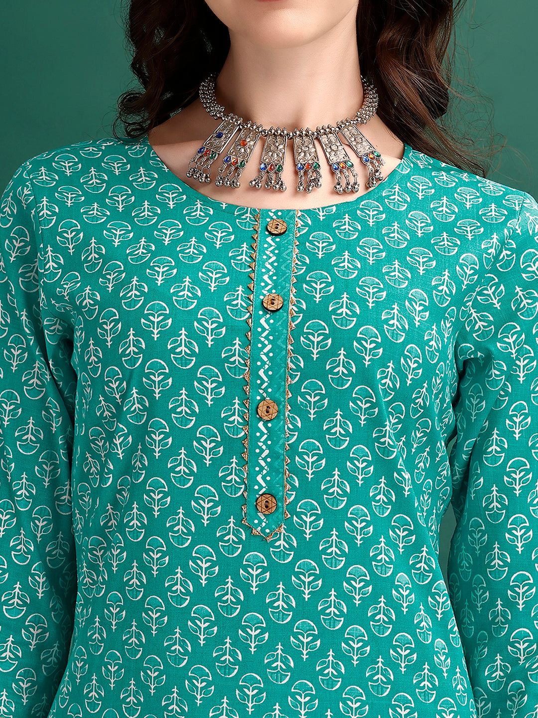 Ethnic Motifs Printed Kurta With Pant & Dupatta, Blue - Hiral Fashion | Grocsy