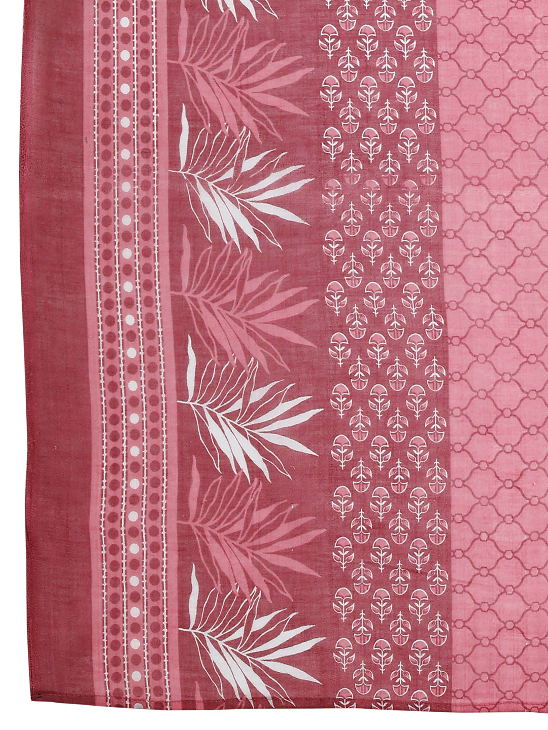 Ethnic Motifs Printed Kurta With Pant & Dupatta, Pink - Hiral Fashion | Grocsy