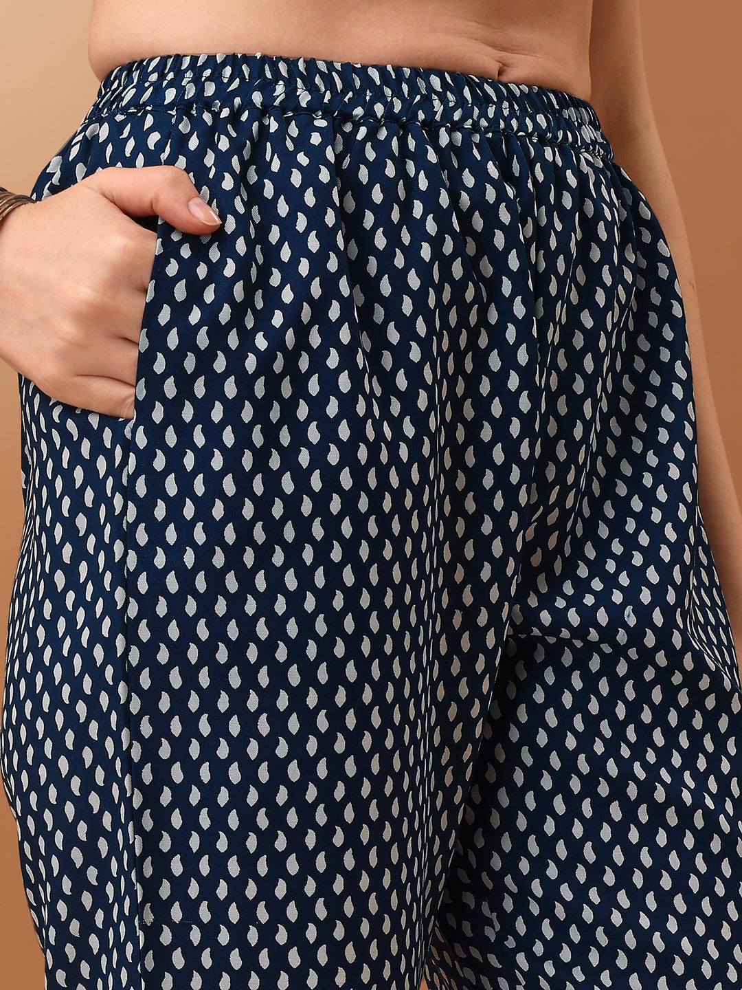 Nyra Cut Ethnic Motifs Printed Kurta With Pant & Dupatta, Blue - Hiral Fashion | Grocsy