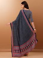 Nyra Cut Ethnic Motifs Printed Kurta With Pant & Dupatta, Blue - Hiral Fashion | Grocsy