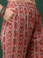 Floral Printed Kurta With Pant & Dupatta, Pink - Hiral Fashion | Grocsy