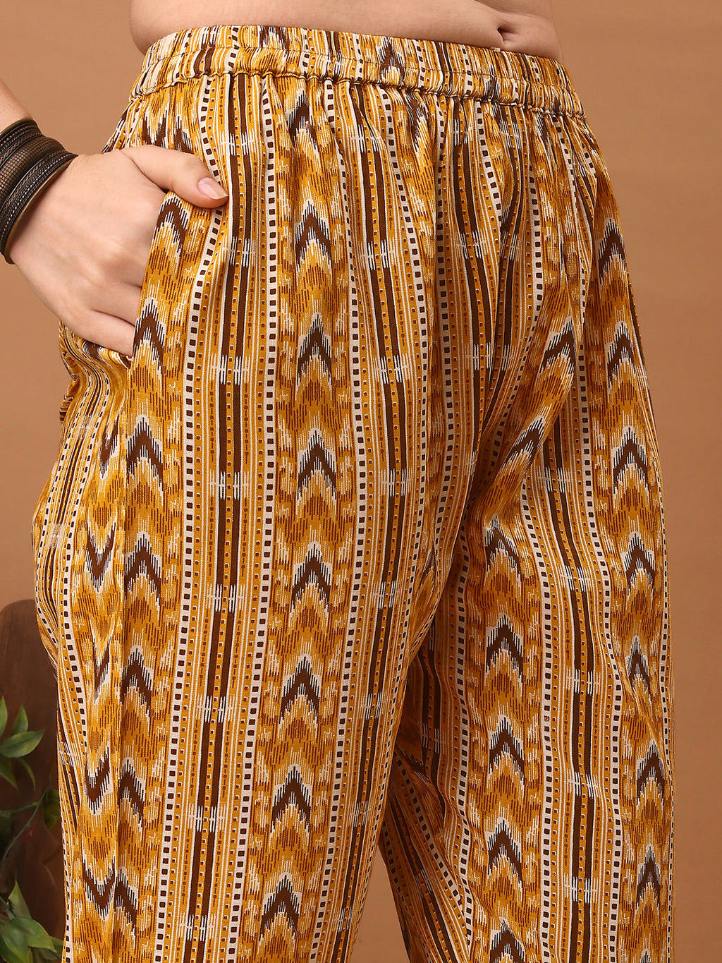 Floral Printed Kurta With Pant & Dupatta, Yellow - Hiral Fashion | Grocsy
