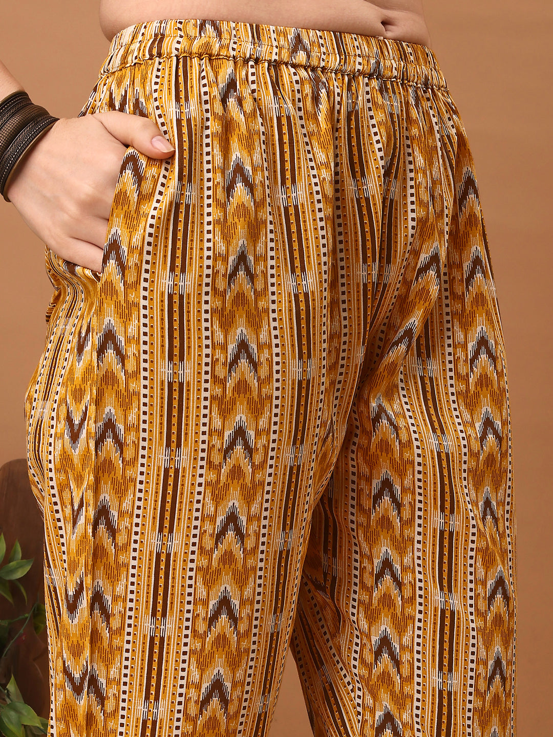 Floral Printed Kurta With Pant & Dupatta, Yellow - Hiral Fashion | Grocsy