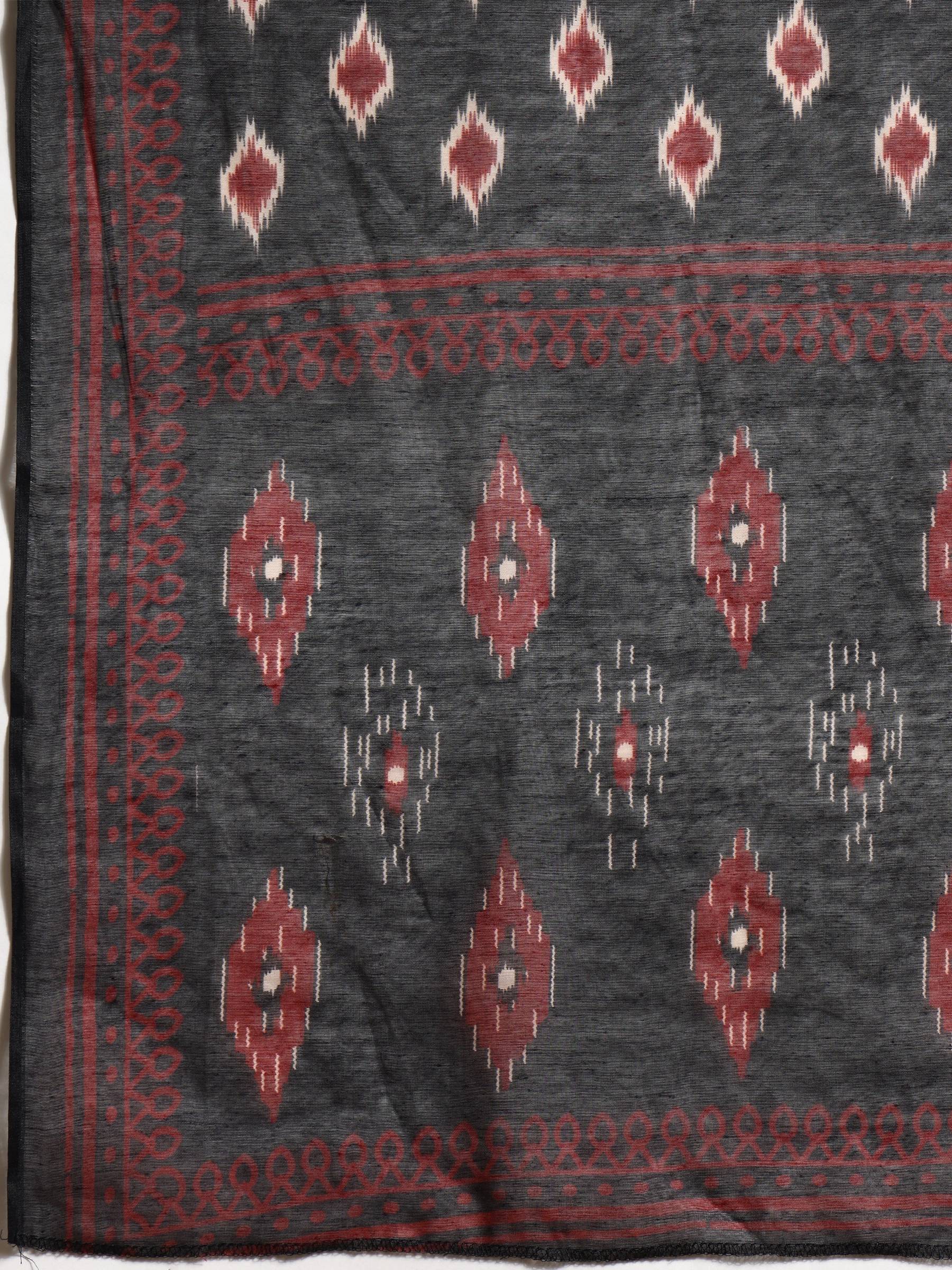 Ethnic Motifs Printed Aline Kurta With Pant & Dupatta, Black - Hiral Fashion | Grocsy
