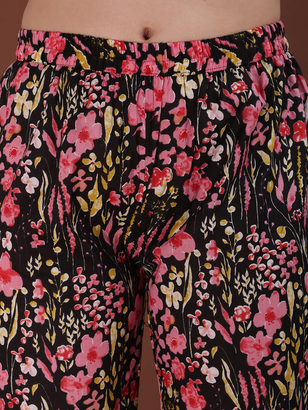 Embroidered & Floral Printed Kurta With Palazzo & Printed Dupatta, Black - Hiral Fashion | Grocsy
