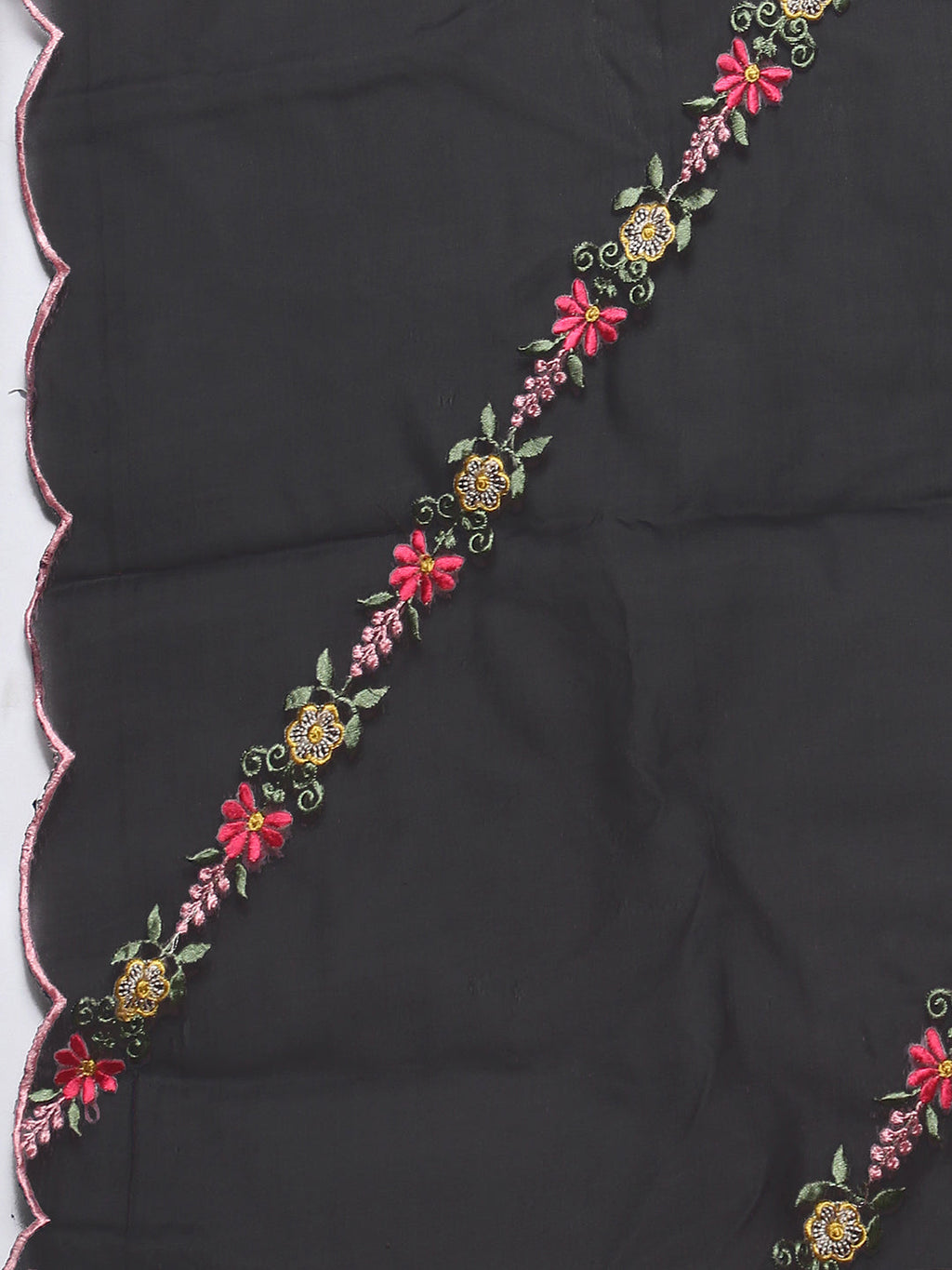 Floral Embroidered Kurta With Pant & Premium Organza Embroidered Dupatta Luxury, Multicolor - Hiral Fashion | Grocsy