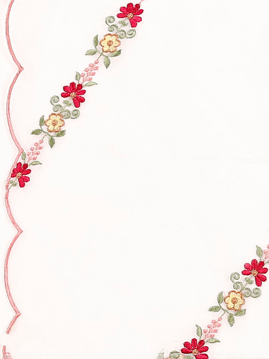 Floral Embroidered Kurta With Pant & Premium Organza Embroidered Dupatta, Multicolor - Hiral Fashion | Grocsy