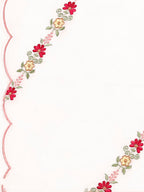 Floral Embroidered Kurta With Pant & Premium Organza Embroidered Dupatta, Multicolor - Hiral Fashion | Grocsy
