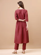 Alia Cut Sequined Embroidered Premium Kurta Set With Banarasi Silk Dupatta, Multicolor - Hiral Fashion | Grocsy