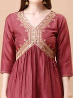 Alia Cut Sequined Embroidered Premium Kurta Set With Banarasi Silk Dupatta, Multicolor - Hiral Fashion | Grocsy