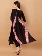 Hand Embroidered Chanderi Kurta With Pant & Dupatta Set, Multicolor - Hiral Fashion | Grocsy