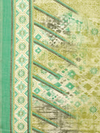 Printed Cotton Green Kurta Pant & Dupatta Set, Multicolor - Hiral Fashion | Grocsy