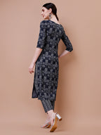 Ethnic Tribal Printed Kurta & Pant Set, Multicolor - Hiral Fashion | Grocsy
