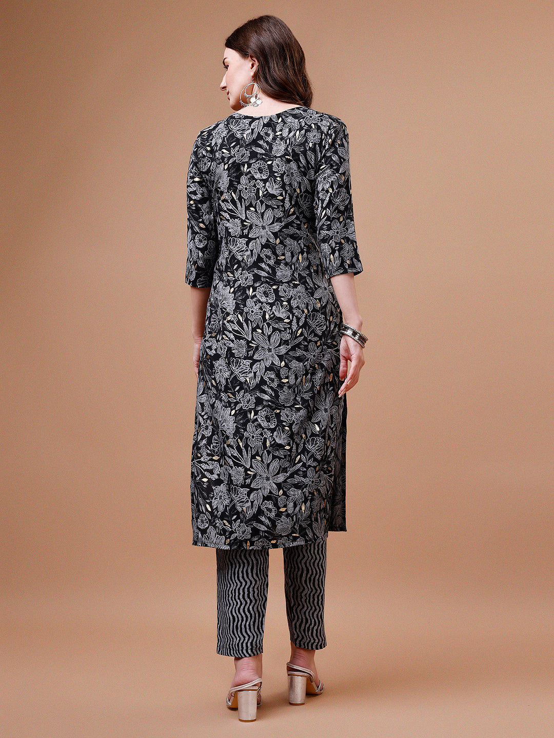Women Floral Printed Casual Wear Kurta With Pant, Multicolor - Hiral Fashion | Grocsy