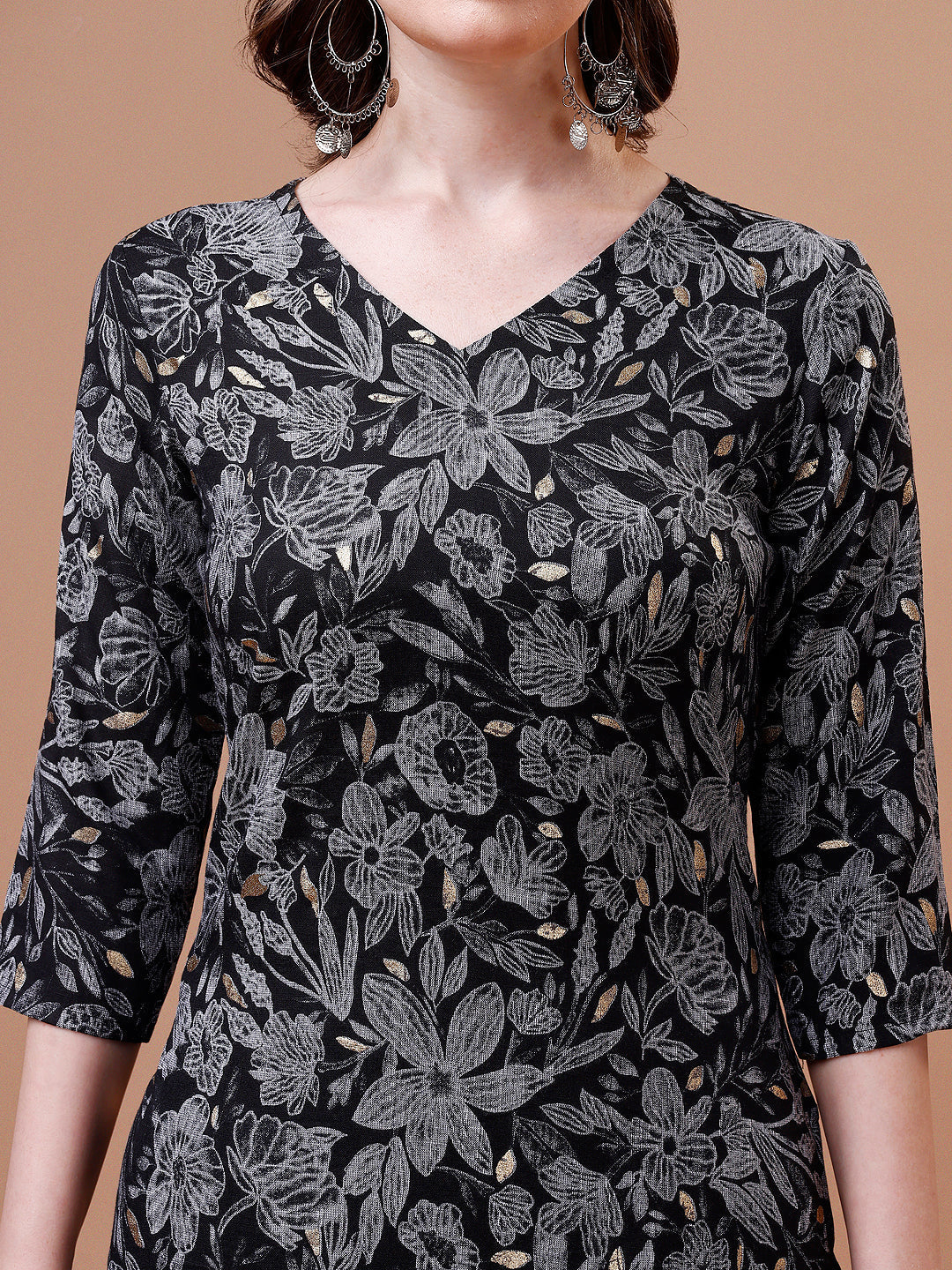 Women Floral Printed Casual Wear Kurta With Pant, Multicolor - Hiral Fashion | Grocsy