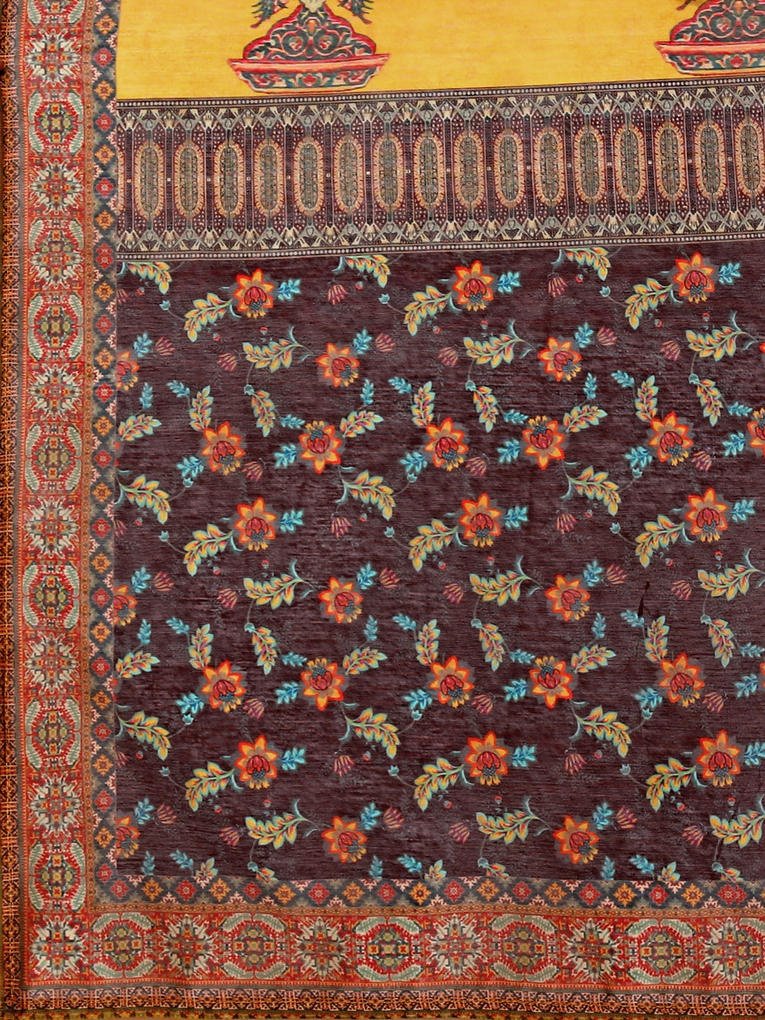 Embroidered & Ethnic Motifs Printed Kurta With Pant & Dupatta, Multicolor - Hiral Fashion | Grocsy