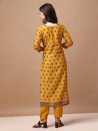 Embroidered & Ethnic Motifs Printed Kurta With Pant & Dupatta, Multicolor - Hiral Fashion | Grocsy