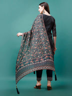 Hand Embroidered Kurta With Pant & Dupatta, Multicolor - Hiral Fashion | Grocsy