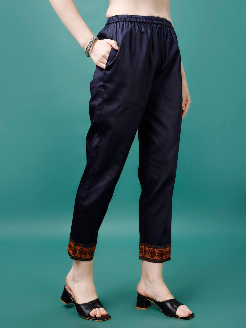 Hand Embroidered Kurta With Pant & Dupatta, Multicolor - Hiral Fashion | Grocsy