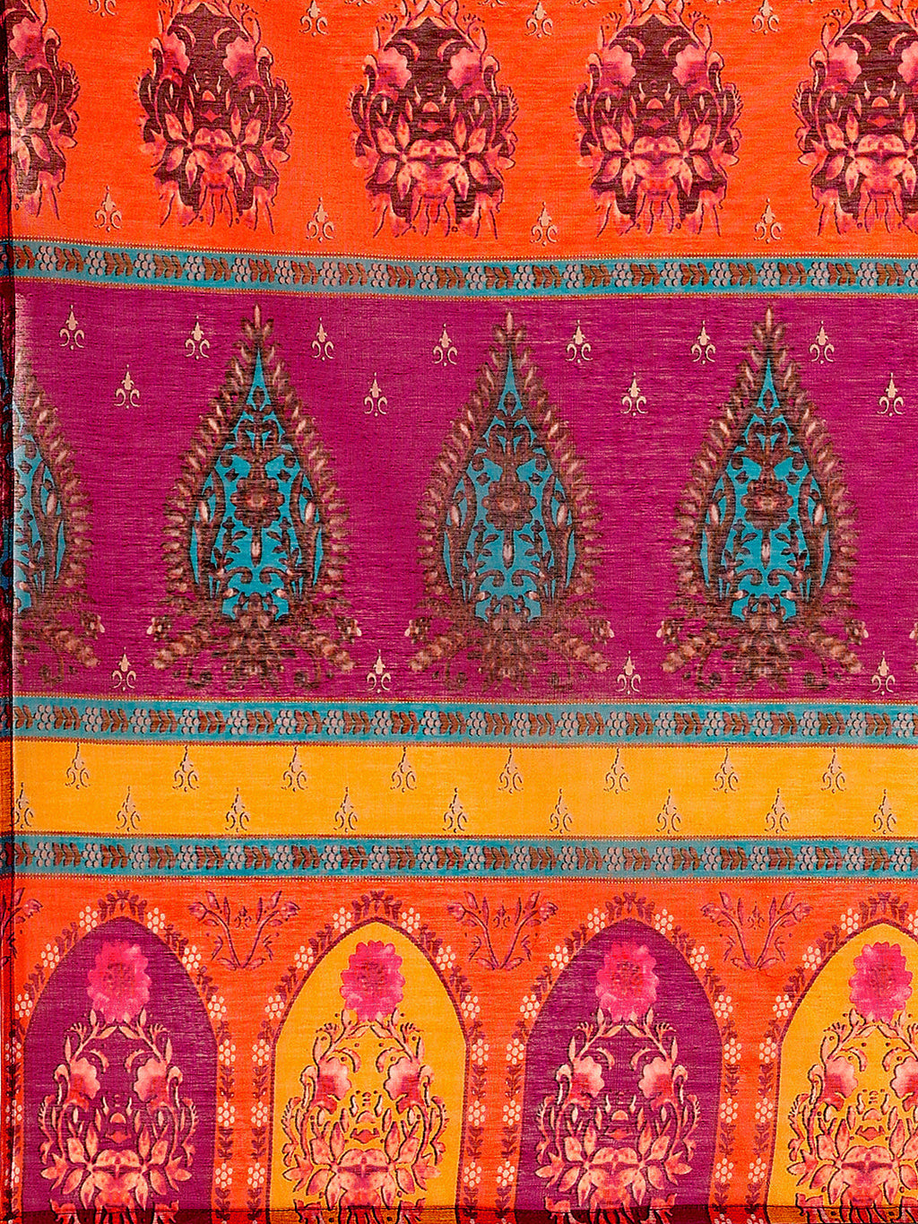 Printed & Hand Embroidered Kurta With Pant & Dupatta, Multicolor - Hiral Fashion | Grocsy