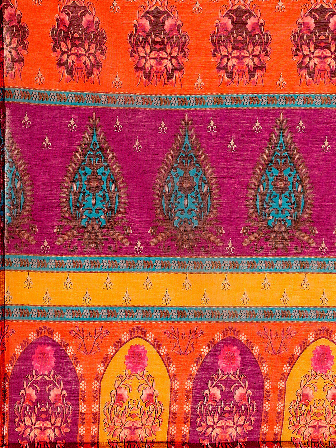 Printed & Hand Embroidered Kurta With Pant & Dupatta, Multicolor - Hiral Fashion | Grocsy