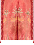Hand Embroidered & Printed Pure Silk Kurta With Pant & Printed Dupatta, Rust - Hiral Fashion | Grocsy