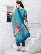 Embroidered & Floral Printed Kurta With Pant & Printed Dupatta Premium Luxury, Multicolor - Hiral Fashion | Grocsy