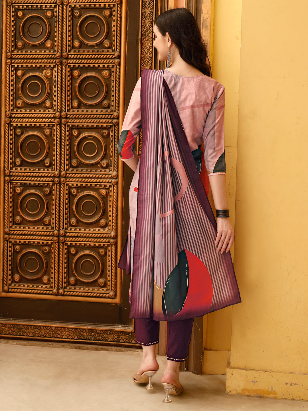 Embroidered & Floral Printed Kurta With Pant & Printed Dupatta Premium, Multicolor - Hiral Fashion | Grocsy