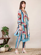 Embroidered & Floral Printed Kurta With Pant & Dupatta, Multicolor - Hiral Fashion | Grocsy