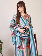 Embroidered & Floral Printed Kurta With Pant & Dupatta, Multicolor - Hiral Fashion | Grocsy