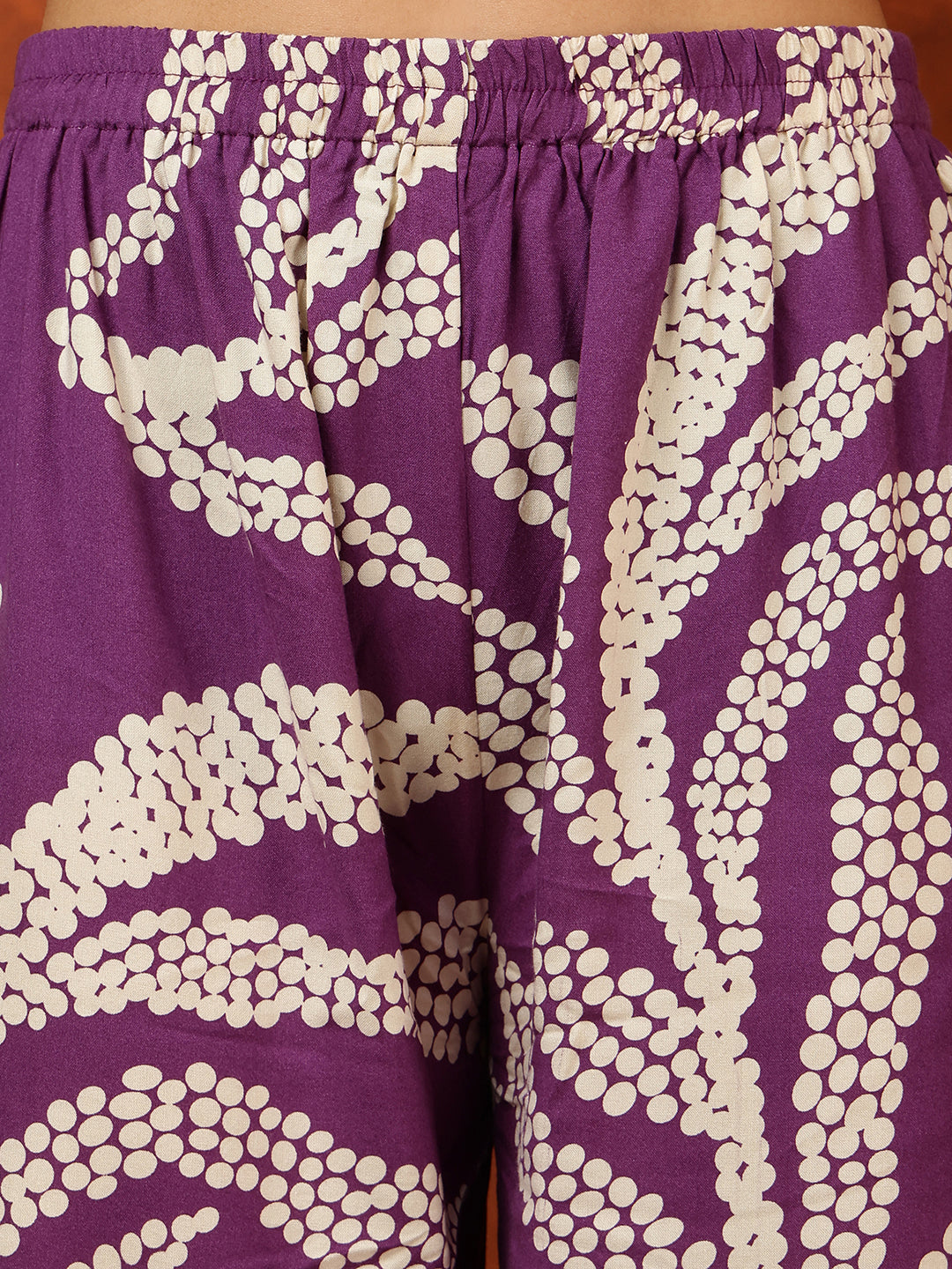 Botanical Printed Kurta With Palazzo Pant, Purple - Hiral Fashion | Grocsy
