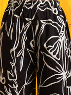 Printed Kurta With Palazzo Pants, Black - Hiral Fashion | Grocsy