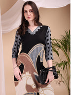 Printed Kurta With Pant, Black - Hiral Fashion | Grocsy