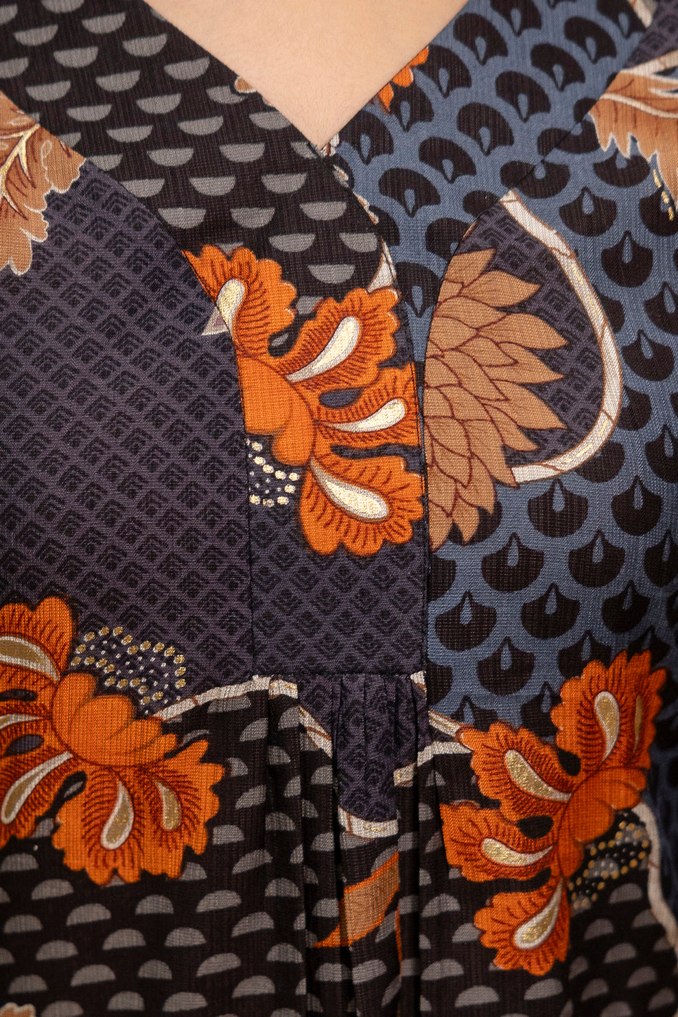 Floral Motifs Printed Kurta With Palazzo, Grey - Hiral Fashion | Grocsy