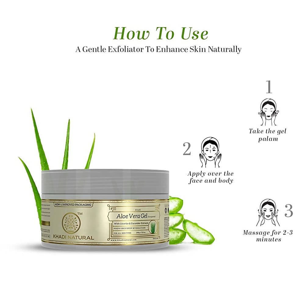 Khadi Natural Aloe Vera Gel (Transparent) | Grocsy