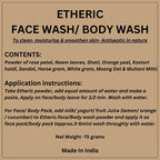 Etheric Herbal Face & Body Wash Powder – Natural Anti Acne & Skin Brightening Care | Grocsy