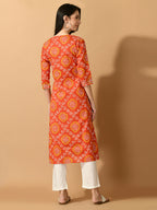 Myshka Women's Multi Flared Printed Festive Kurta | Grocsy