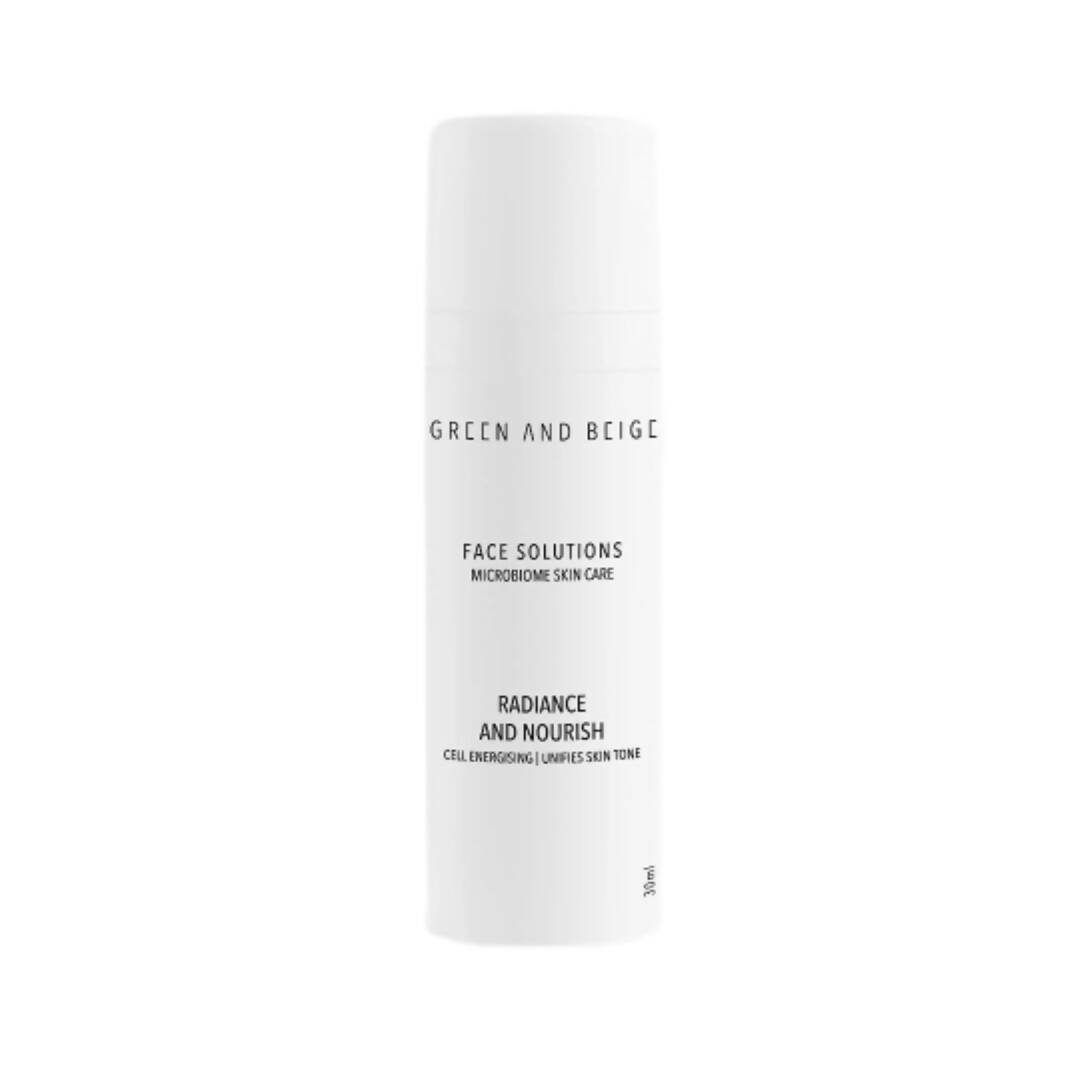 Green And Beige Face Solutions Radiance And Nourish | Grocsy