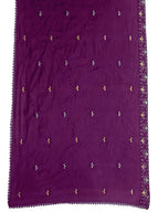 Embroidered Kurta With Pant & Embroidered Dupatta, Purple - Hiral Fashion | Grocsy