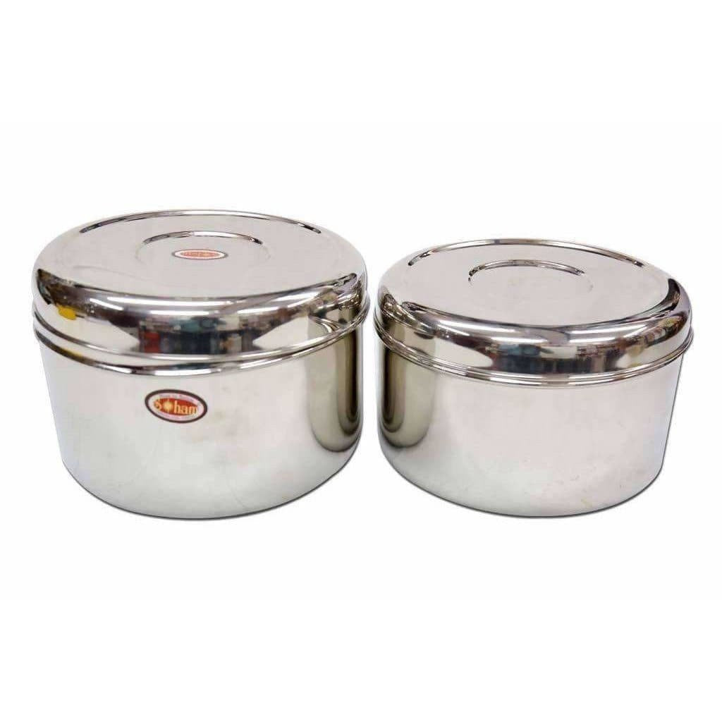 Soham Stainless Steel 2-Box Lunch Box Set -Storage Container-Kids Lunch Box Set | Grocsy