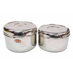 Soham Stainless Steel 2-Box Lunch Box Set -Storage Container-Kids Lunch Box Set | Grocsy
