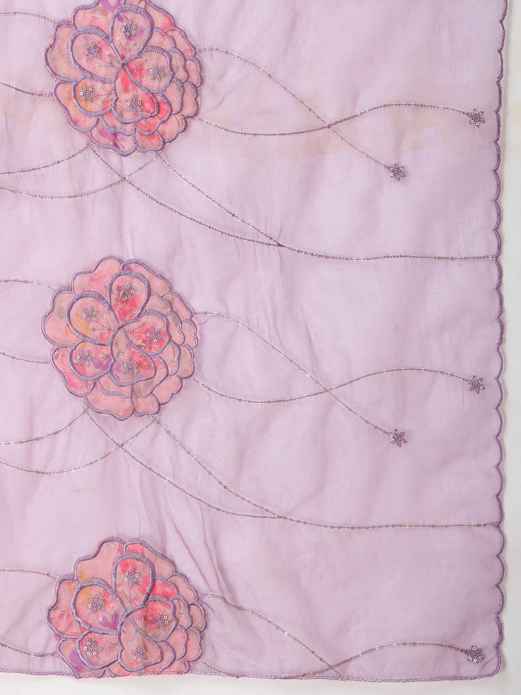 Embroidered Kurta With Pant & Embroidered Dupatta, Lavender - Hiral Fashion | Grocsy