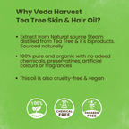 Veda Harvest Tea Tree Essential Oil Cooling & Refreshing Care for Face & Body | Grocsy