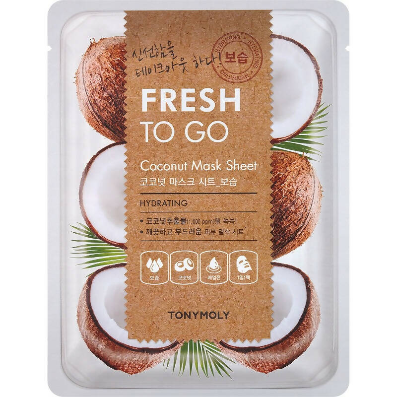 Tonymoly Fresh To Go Coconut Mask Sheet Hydrating - Korean Skincare | Grocsy